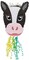 Pull String Cow Pinata for Farm Birthday Party Decorations - Baby Shower Supplies for both Boys & Girls - Cow Theme Pinata (Small, 16.5 x 13 x 3 Inch)